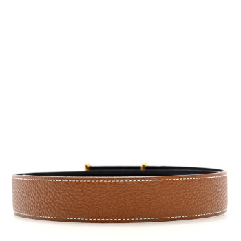 HERMES Box Togo 32mm Idem Belt 85 34 Black Gold