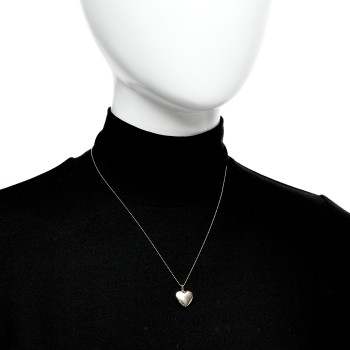 TIFFANY 18K Yellow Gold Heart Locket Pendant Necklace