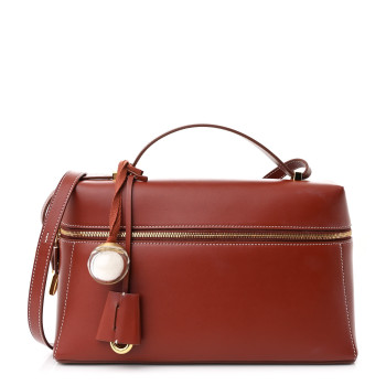 LORO PIANA Saddle Calfskin Extra Bag L27 Deep Kummel