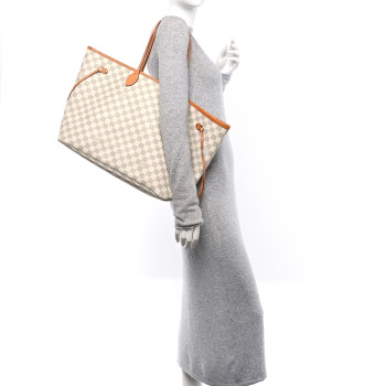 LOUIS VUITTON Damier Azur Neo Neverfull GM Rose Ballerine