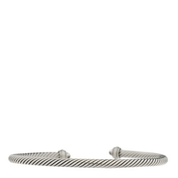 DAVID YURMAN Sterling Silver Morganite Diamond 4mm Cable Classics Bracelet