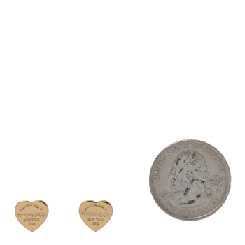 TIFFANY 18K Yellow Gold Return To Tiffany Heart Tag Earrings