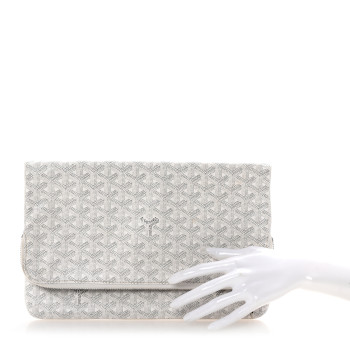 GOYARD Goyardine Sainte Marie Soft Clutch White