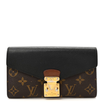 LOUIS VUITTON Monogram Pallas Wallet Black