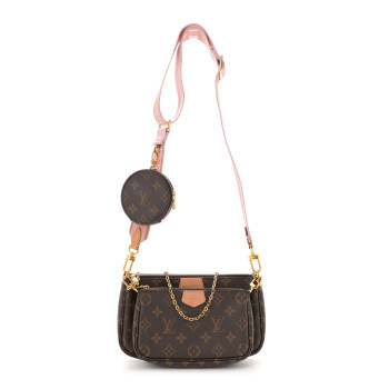 LOUIS VUITTON Monogram Multi Pochette Accessories Rose Clair