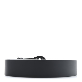 GUCCI Selleria Calfskin Monochrome Interlocking G 37mm Belt 80 32 Black