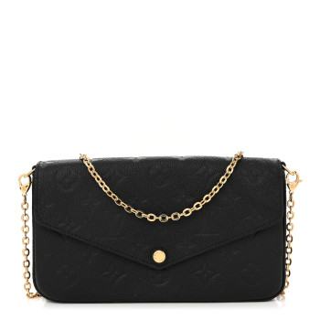 LOUIS VUITTON Empreinte Pochette Felicie Chain Wallet Black