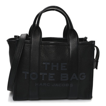 MARC JACOBS Grained Calfskin Small The Tote Bag Black