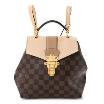 LOUIS VUITTON Damier Ebene Clapton Backpack Creme