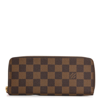LOUIS VUITTON Damier Ebene Clemence Wallet Cherry
