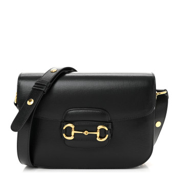 GUCCI Azalea Calfskin Horsebit 1955 Shoulder Bag Black