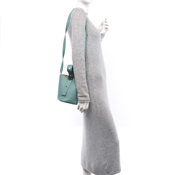 LOEWE Soft Grained Calfskin Pebble Bucket Bag Water