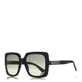 GUCCI Crystal Square Frame GG Sunglasses GG0418S Black
