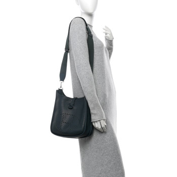 HERMES Taurillon Clemence Evelyne III PM Vert Cypress