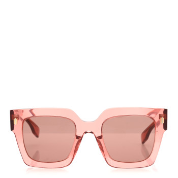 FENDI Acetate Fendi Square Sunglasses FE40100I Pink Silver