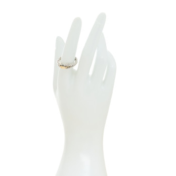 DAVID YURMAN Sterling Silver 18K Yellow Gold Cable Loop Ring 55 7.25