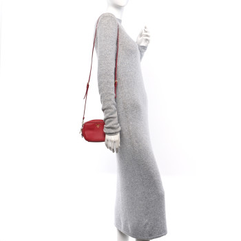 PRADA Saffiano Mini Camera Crossbody Bag Fuoco
