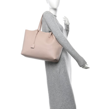 SAINT LAURENT Calfskin Large Shopping Tote Pale Blush