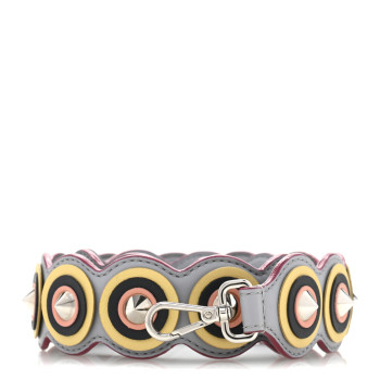 FENDI Vitello Dolce Spike Studded Circle Strap You Ardesia Multicolor