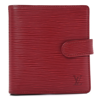 LOUIS VUITTON Epi Porte-Billets Compact Wallet Red