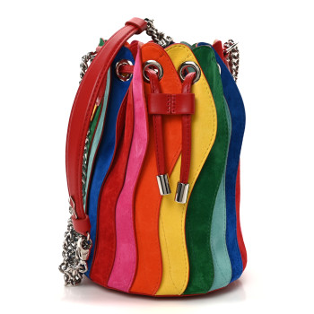 CHRISTIAN LOUBOUTIN Suede Marie Jane Bucket Multicolor