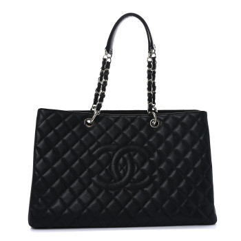 CHANEL Caviar Quilted XL Grand Shopping Tote GST Black