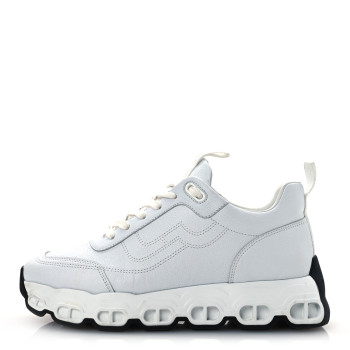 HERMES Goatskin Impulse Sneakers 38 White