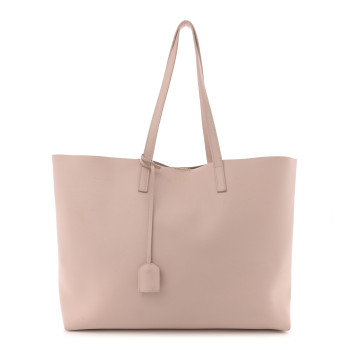 SAINT LAURENT Calfskin Large Shopping Tote Pale Blush