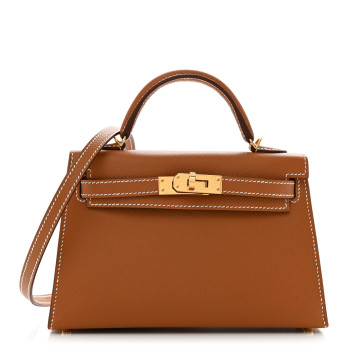 HERMES Epsom Mini Kelly Sellier 20 Gold