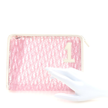 CHRISTIAN DIOR PVC Monogram Girly Cosmetic Case Pink