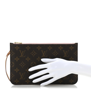 LOUIS VUITTON Monogram Neverfull MM GM Pochette Rose Ballerine