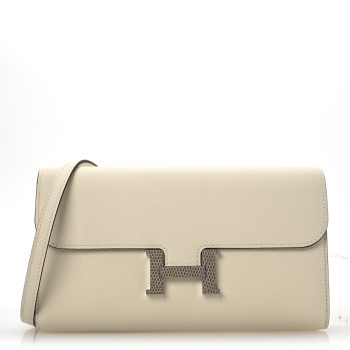 HERMES Epsom Lizard Constance Wallet To Go Nata