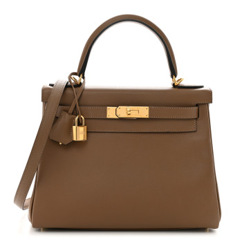 HERMES Evercolor Kelly Retourne 28 Beige De Weimar
