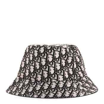 CHRISTIAN DIOR Oblique Reversible Teddy-D Brim Bucket Hat 58 Black