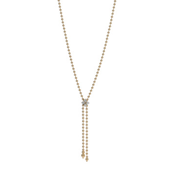 ROBERTO COIN 18K Yellow Gold Diamond Love in Verona Flower Zipper Necklace