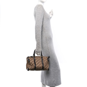CHRISTIAN DIOR Monogram Boston Brown