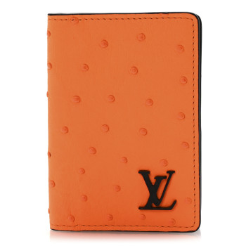 LOUIS VUITTON Ostrich Pocket Organize Orange