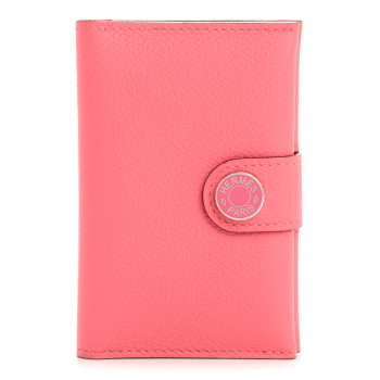 HERMES Evercolor RMS Card Holder Rose Azalee