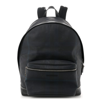 BURBERRY E-Canvas Check Jett Backpack Navy Blue