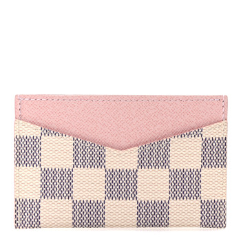 LOUIS VUITTON Damier Azur Daily Card Holder Rose Ballerine LOUIS VUITTON Damier Azur Daily Card Holder Rose Ballerine