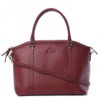GUCCI Soft Microguccissima Dome Satchel Red