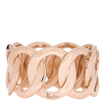 POMELLATO 18K Rose Gold Brera Chain Ring 55 7.25 POMELLATO 18K Rose Gold Brera Chain Ring 55 7.25