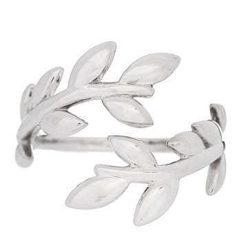 TIFFANY Sterling Silver Paloma Picasso Olive Leaf Band Ring 52 6