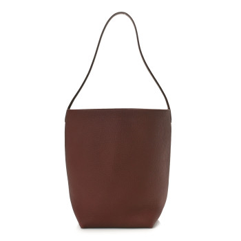 THE ROW Grained Calfskin Medium N/S Park Tote Cognac