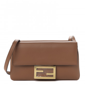 FENDI Vitello Grace Matte Duo Baguette Camel
