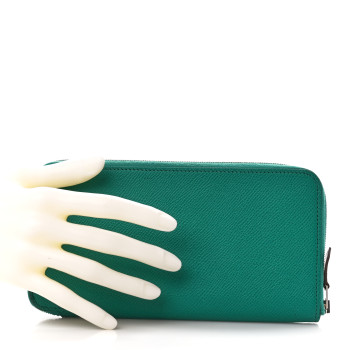 HERMES Epsom Silk'In Wallet Vert Jade