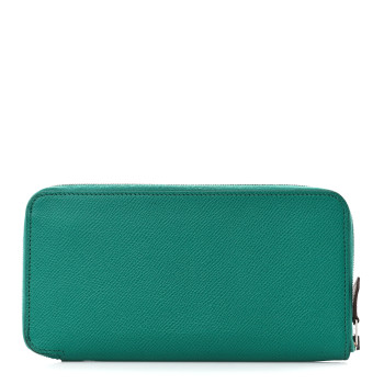 HERMES Epsom Silk'In Wallet Vert Jade