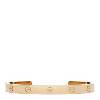 CARTIER 18K Yellow Gold LOVE Cuff Bracelet 19