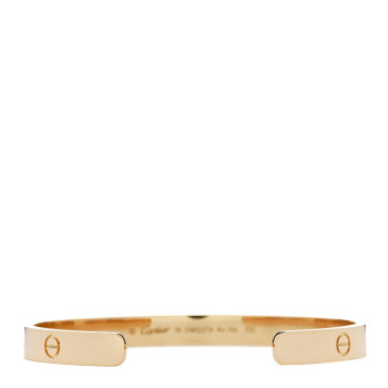 CARTIER 18K Yellow Gold LOVE Cuff Bracelet 19