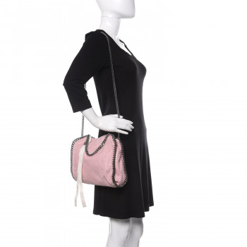STELLA MCCARTNEY Shaggy Deer Mini Falabella Tote Pink 711323